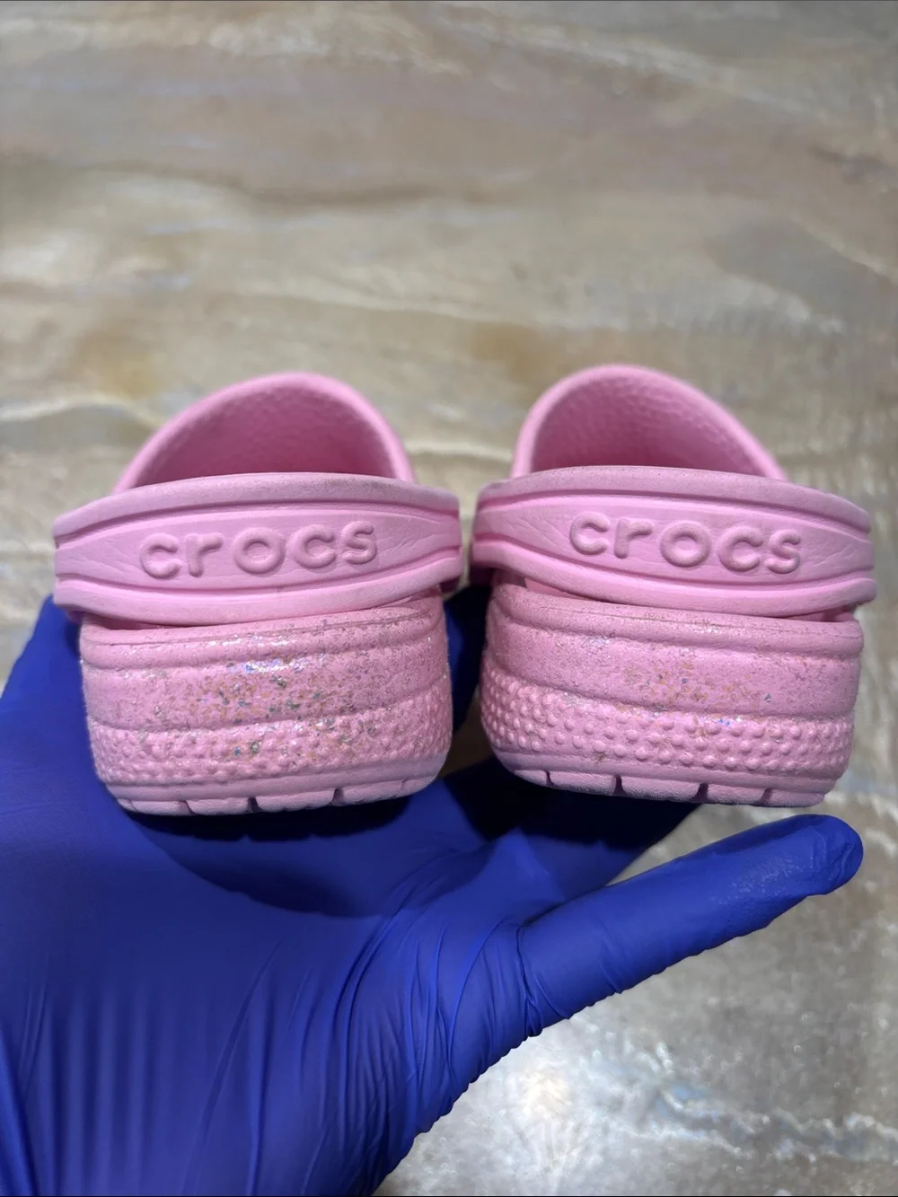 CROCS Kids Pink Clog Sandals with Daisy Charm Lightweight Size Kid C9